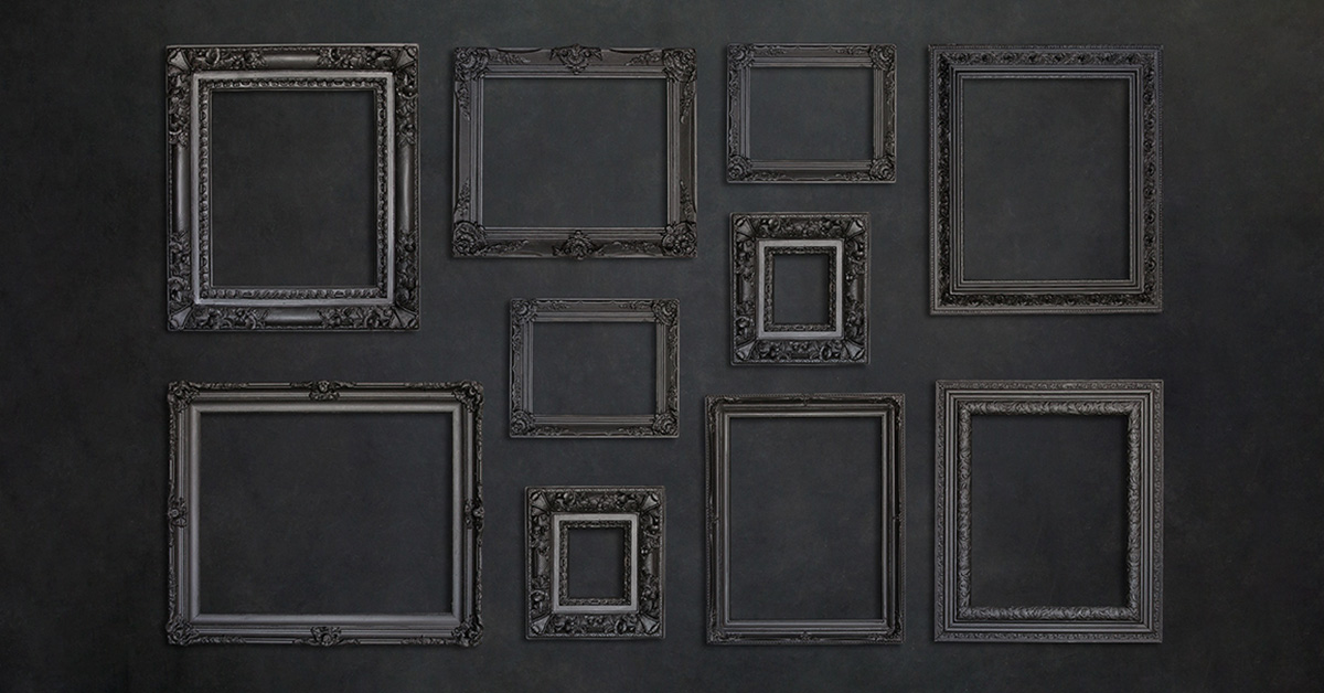 black photo frames for wall