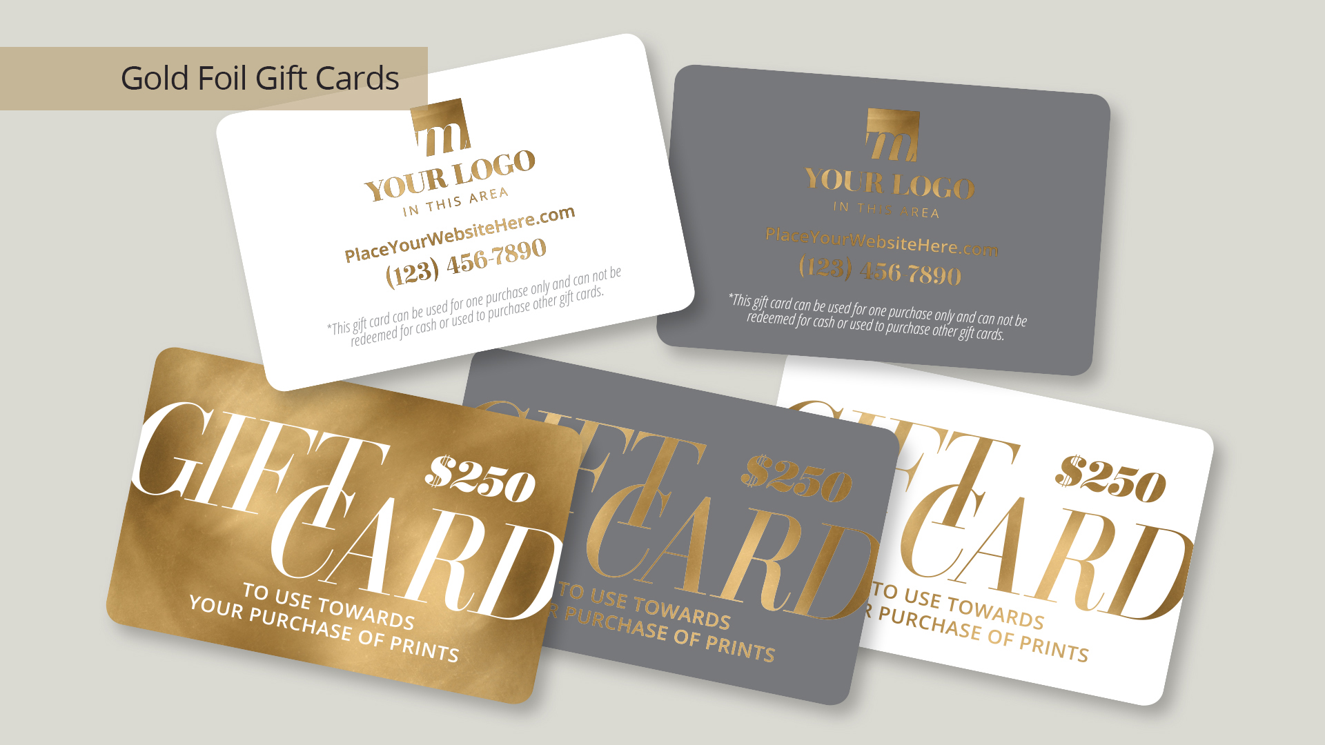 Gold Foil Gift Card Template